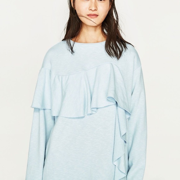 zara blue sweatshirt